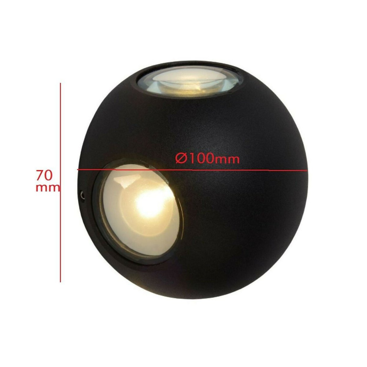 Effektstrahler Spot Wandleuchte Wandlampe Fassadebele Außen LED Round
