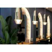 KDLN Yuma Designer-Pendelleuchte Messing Opalglas Ø11 cm E27 dimmbar
